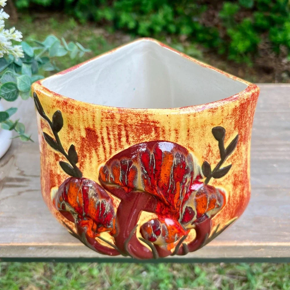 MCM 1970s Mushroom Vintage Ceramic Vase